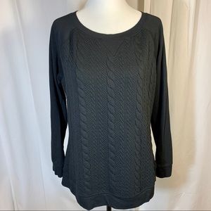 Black Cable Sweatshirt